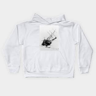 Shackleton's ship trapped in Antarctic ice, 1915 (V330/0013) Kids Hoodie